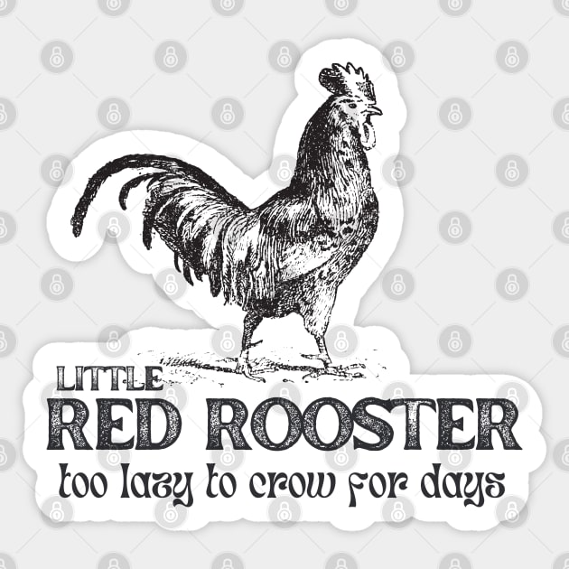 Little Red Rooster Karen Payton Art Sticker by karenpaytonart